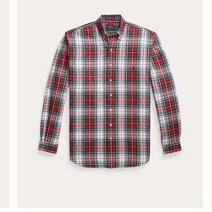 Plaid Brushed Oxford Shirt size small